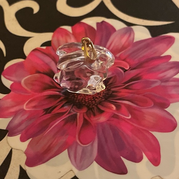 Clear quartz and 14k bail rabbit pendant - Picture 2 of 3